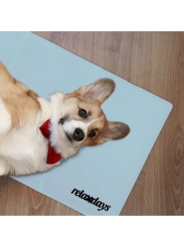 relaxdays Kühlmatte Hund in Grau - (B)50 x (T)90 cm