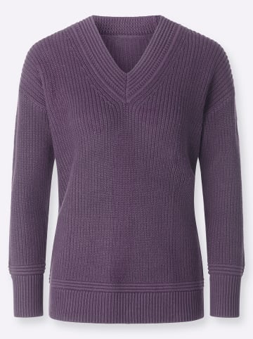 WITT WEIDEN V-Ausschnitt-Pullover in feige