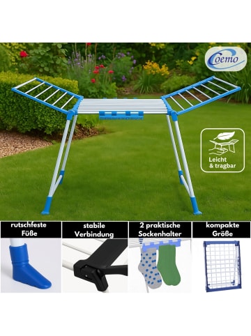 Coemo Flügel - Wäscheständer Standtrockner in Blau