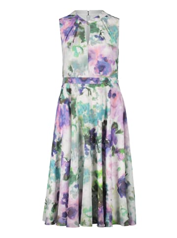 Vera Mont Chiffonkleid mit Print in Grün/Violett