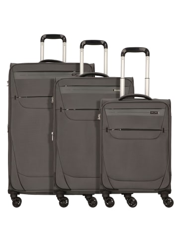 Worldpack Denver 4 Rollen Kofferset 3-teilig dunkelgrau
