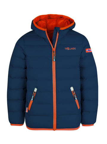 Trollkids Daunenjacke "Dovrefjell" in Mystik Blau / Orange