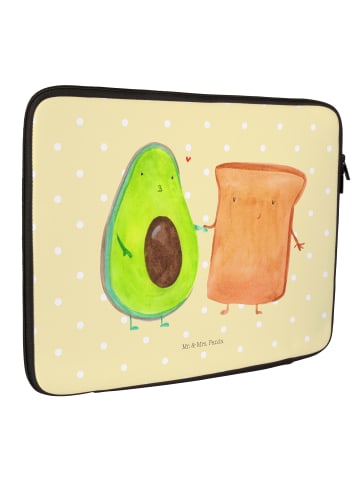 Mr. & Mrs. Panda Notebook Tasche Avocado Toast ohne Spruch in Gelb Pastell