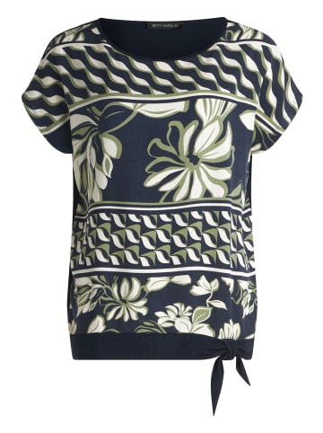 Betty Barclay Basic Shirt mit Schleifenknoten in Dark Blue/Green