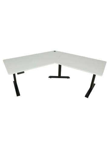 MCW Schreibtisch D40 120°, Weiß, schwarz