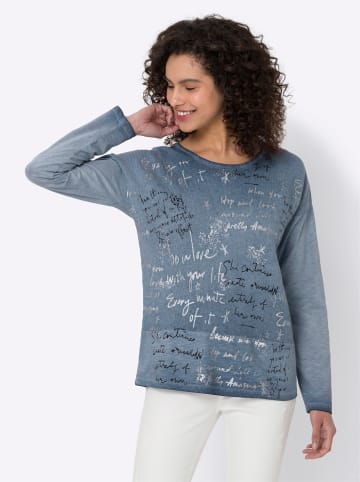 Heine Shirt in rauchblau-bedruckt