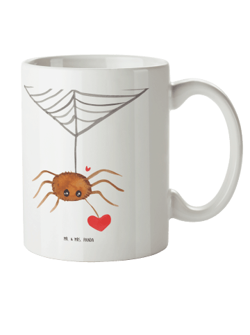 Mr. & Mrs. Panda Kindertasse Spinne Agathe Liebe ohne Spruch in Weiß