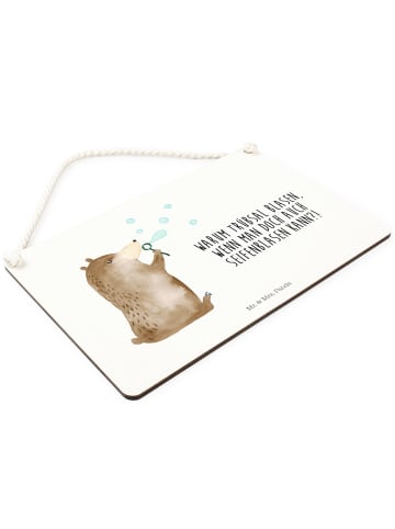 Mr. & Mrs. Panda Schild Bär Seifenblasen mit Spruch in Weiß