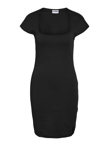 Noisy may Kurzes Kleid mit U-Boot-Ausschnitt und kurzen Ärmeln in Schwarz