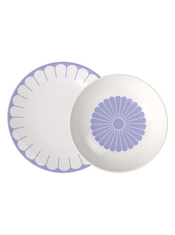 Villeroy & Boch 12er Set Tafelservice Fleur Couleur in Bleu