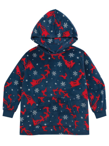 United Labels X-MAS Oversize Cozy Hoodie Santa Kuschelpullover Deckenpullover in blau