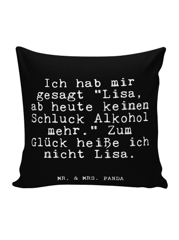 Mr. & Mrs. Panda Kissen Ich hab mir gesagt... mit Spruch in Schwarz
