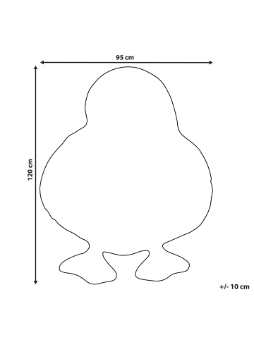 Beliani Kinderteppich DUCKIE in Gelb - (W) 95 x (L) 120 cm