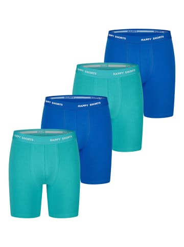 Happy Shorts Retro Boxer Neon Long in neon green/blue