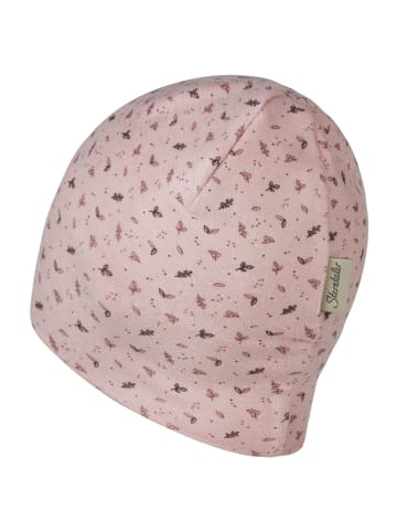 Sterntaler Beanie kleine Blätter in rosa