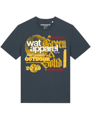 wat? Apparel T-Shirt LIMITED EDITION LOGO PRINT 02 in India Ink Grey