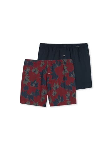 Schiesser Boxershort 2er Pack in Dunkelblau/Rot