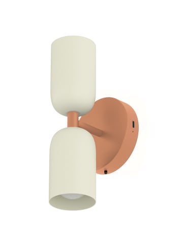 home24 Akku-Wandleuchte NIMI in Creme / Orange