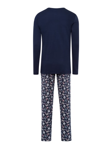 Hanro Pyjama Night & Day in navy botany print