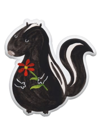 Mr. & Mrs. Panda Kissen Stinktier Blume ohne Spruch in Weiß