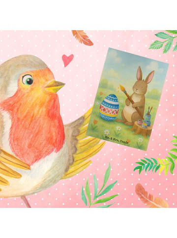 Mr. & Mrs. Panda jubiläumskarte Hase Eier Malen Design ohne Spruch in Weiß