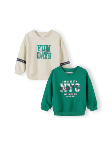 Minoti 2-er Pack Sweatshirt 29FLEECE200 in grün