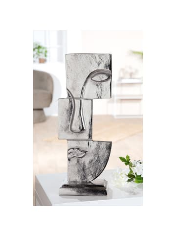 GILDE Skulptur Small Lips silberfarben - (H) 44 cm