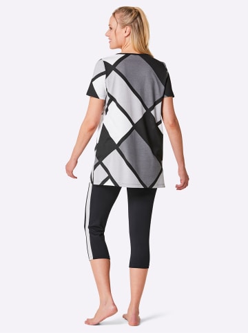 WITT WEIDEN Capri-Anzug in schwarz-anthrazit-bedruckt