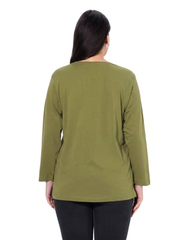 Ulla Popken Shirt in avocado grün