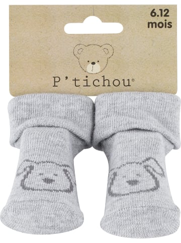 Cotton Prime® Erstlingssöckchen Babysocken mit süssem Tier-Motiv in Grau