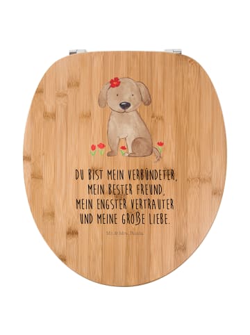 Mr. & Mrs. Panda Toilettendeckel Hund Dame mit Spruch in Braun