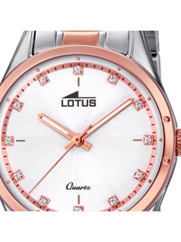 Lotus Analog-Armbanduhr Lotus Grace silber, kupfer, roségold mittel (ca. 31mm)