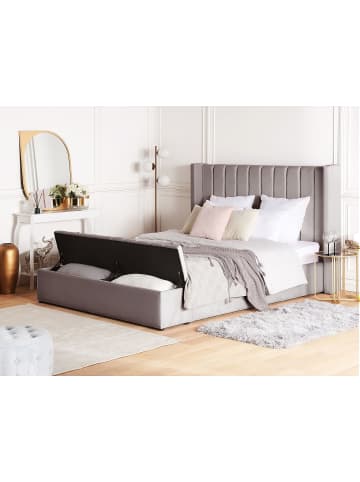 Beliani 11-tlg Doppelbett NOYERS in Grau