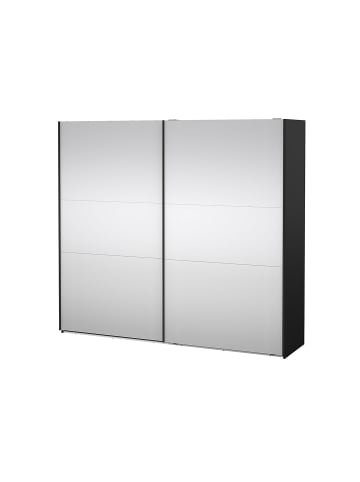 ebuy24 Schiebetürenschrank Como (2-türig) Schwarz 244 x 67 cm