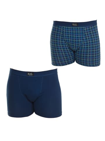 Kisses and Love 2er-Set: Boxershorts in Blue