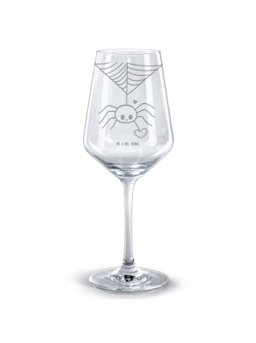 Mr. & Mrs. Panda Weinglas Spinne Agathe Liebe ohne Spruch in Transparent