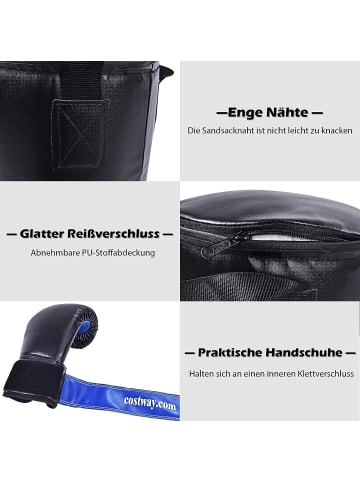 COSTWAY Boxsack-Set in Schwarz