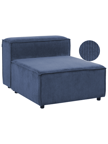 Beliani Sofaelement ARDAL in Blau/Schwarz - (W) 88 x (H) 68 x (L) 120 cm