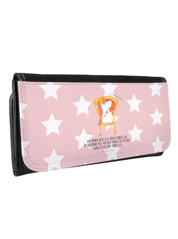 Wallet Einhorn König mit Spruch in Rot Pastell