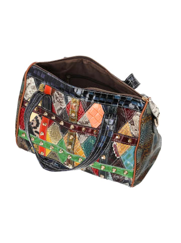 Usha Women Handbag in Dark Brown Multicolor