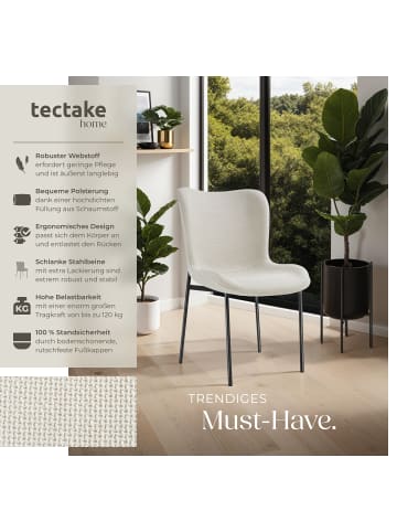 tectake Polsterstuhl, Belastbarkeit 120 kg, 54 x 62 x 90 cm