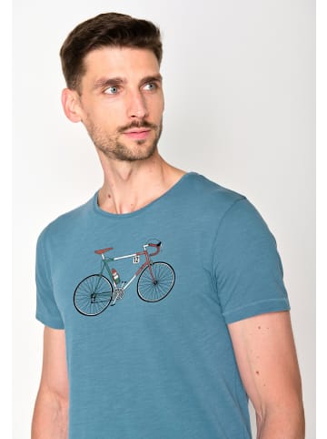 GreenBomb T-Shirt Bike Enzo in Schlammiges Blau