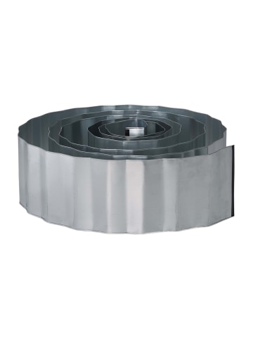 relaxdays Rasenkante in Silber-Grau