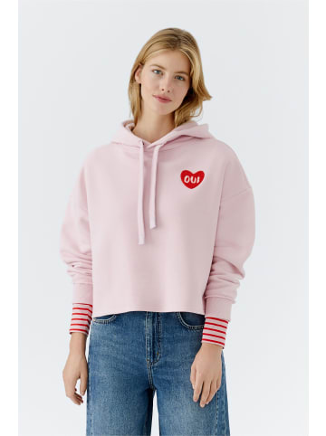 Oui Kapuzensweatshirt in bleached mauve