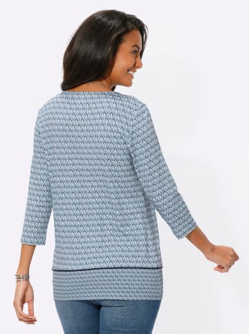 WITT WEIDEN Shirt in bleu-bedruckt