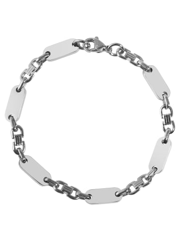 Adeliás Unisex Armband aus Edelstahl 19 cm in silber