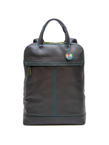 MYWALIT Rucksack Leder 40 cm Laptopfach black/pace