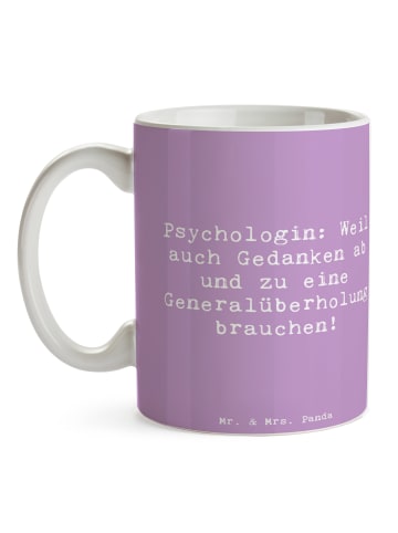 Mr. & Mrs. Panda Bedruckte Tasse Spruch Psychologin Gedanken mit... in Lavendeltraum