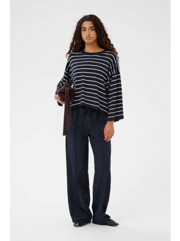 Soaked in Luxury Strickpullover SLSpina Baggy fit in Salute with White stripes