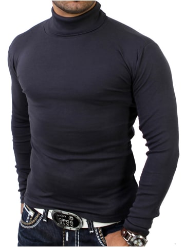 RESLAD Sweatshirt sportlicher Rolli in anthrazit